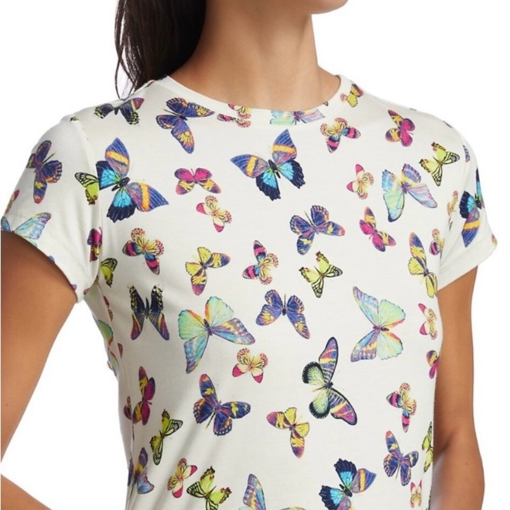 ISO/WTB l'agence ressi short-sleeve butterfly-print crewneck shirt, medium